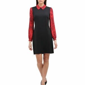 Tommy Hilfiger Paisley Sleeve Twofer Shift Dress Dark Academia Preppy‎ ModChic 4